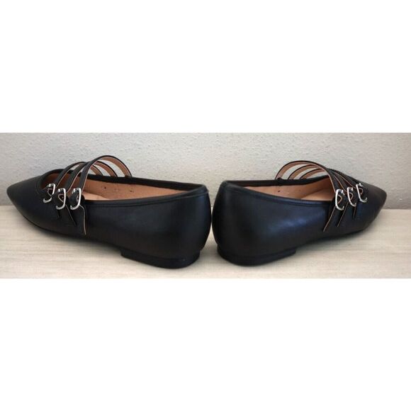 Matisse 83512921 Women's Sz 7M Black Leather Nova Slip-On Ballet Flats - Picture 3 of 10